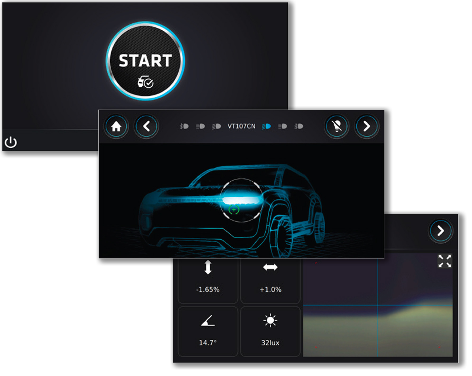 CAP2700 headlamp tester used in a technical inspection center