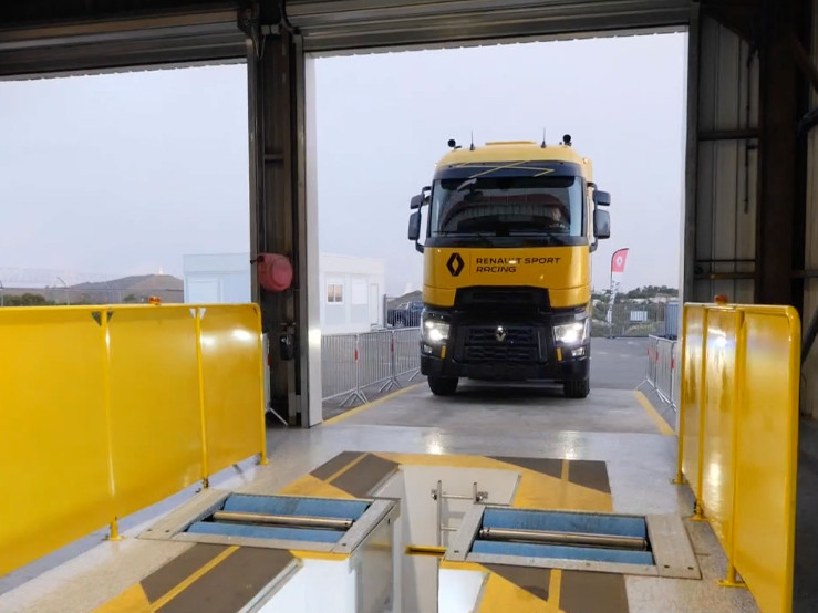 banc de freinage poids lourds avec fosse